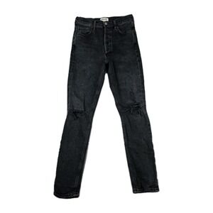 Agolde Jeans Womens Size 25 Black‎ Nico High Rise Slim in Cassette Distressed